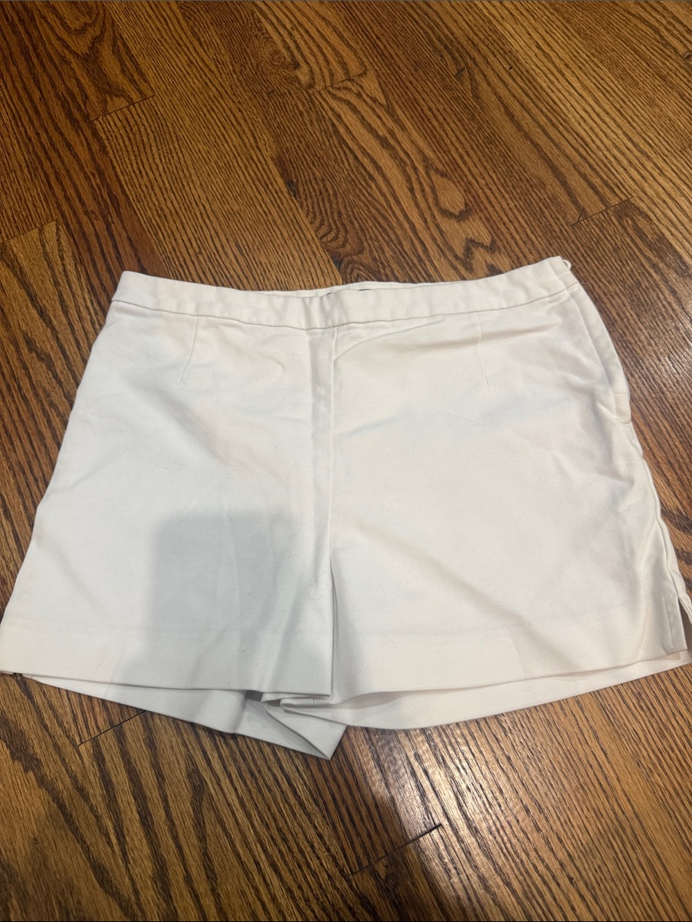 H&M White High Waist Dress Shorts